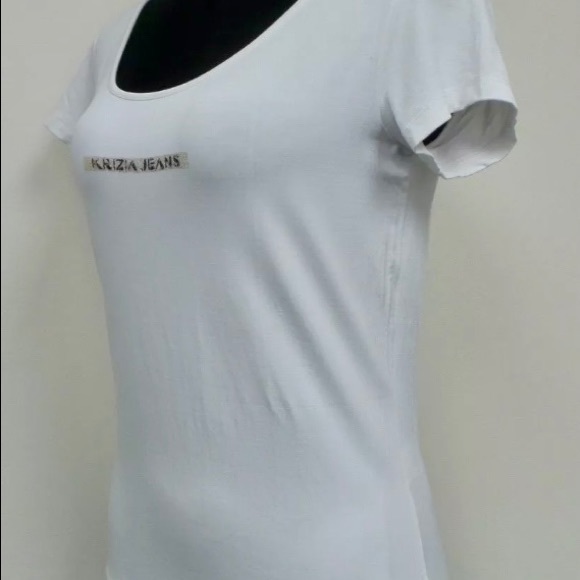 Krizia Jeans white short sleeves tee shirt, M - Picture 3 of 6
